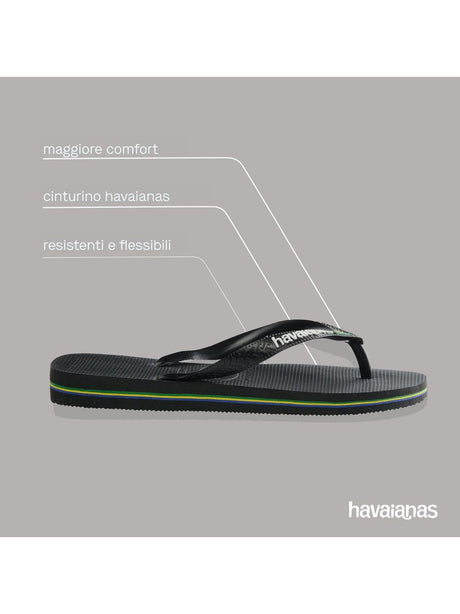 Infradito Havaianas BRASIL LOGO Uomo - Nero