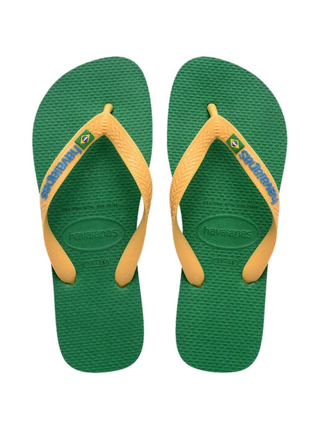 Infradito Havaianas BRASIL LOGO Uomo - Verde