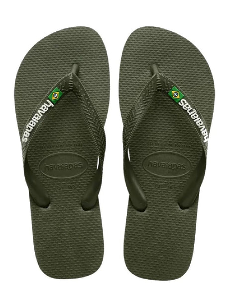 Infradito Havaianas BRASIL LOGO Uomo - Oliva