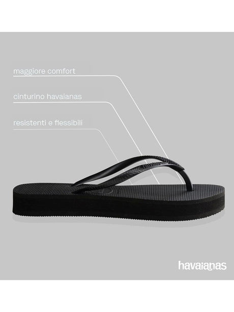 Infradito Havaianas SLIM FLATFORM Donna - Nero