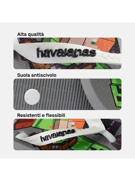 Infradito Havaianas KIDS MINECRAFT Unisex Bambino - Grigio