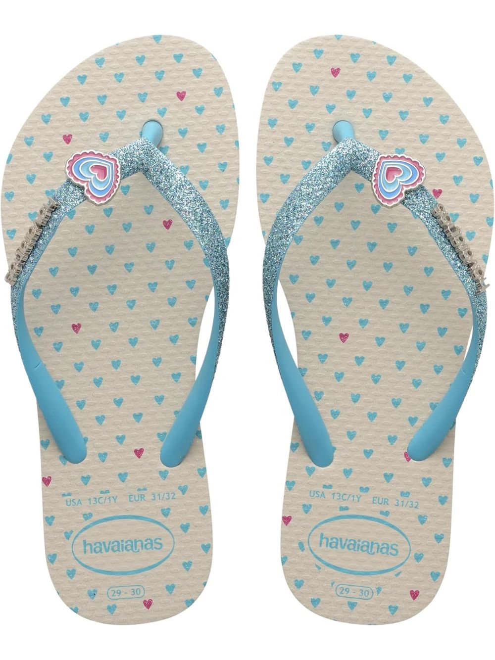 Infradito Havaianas KIDS SLIM GLITTER TRENDY Unisex Bambino - Beige