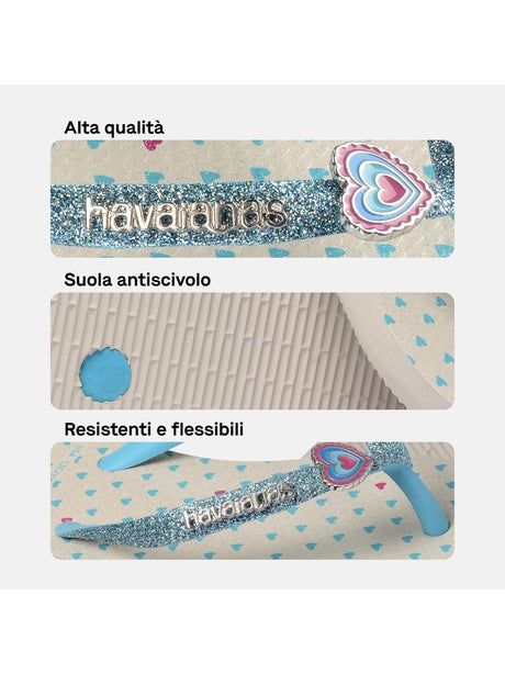 Infradito Havaianas KIDS SLIM GLITTER TRENDY Unisex Bambino - Beige