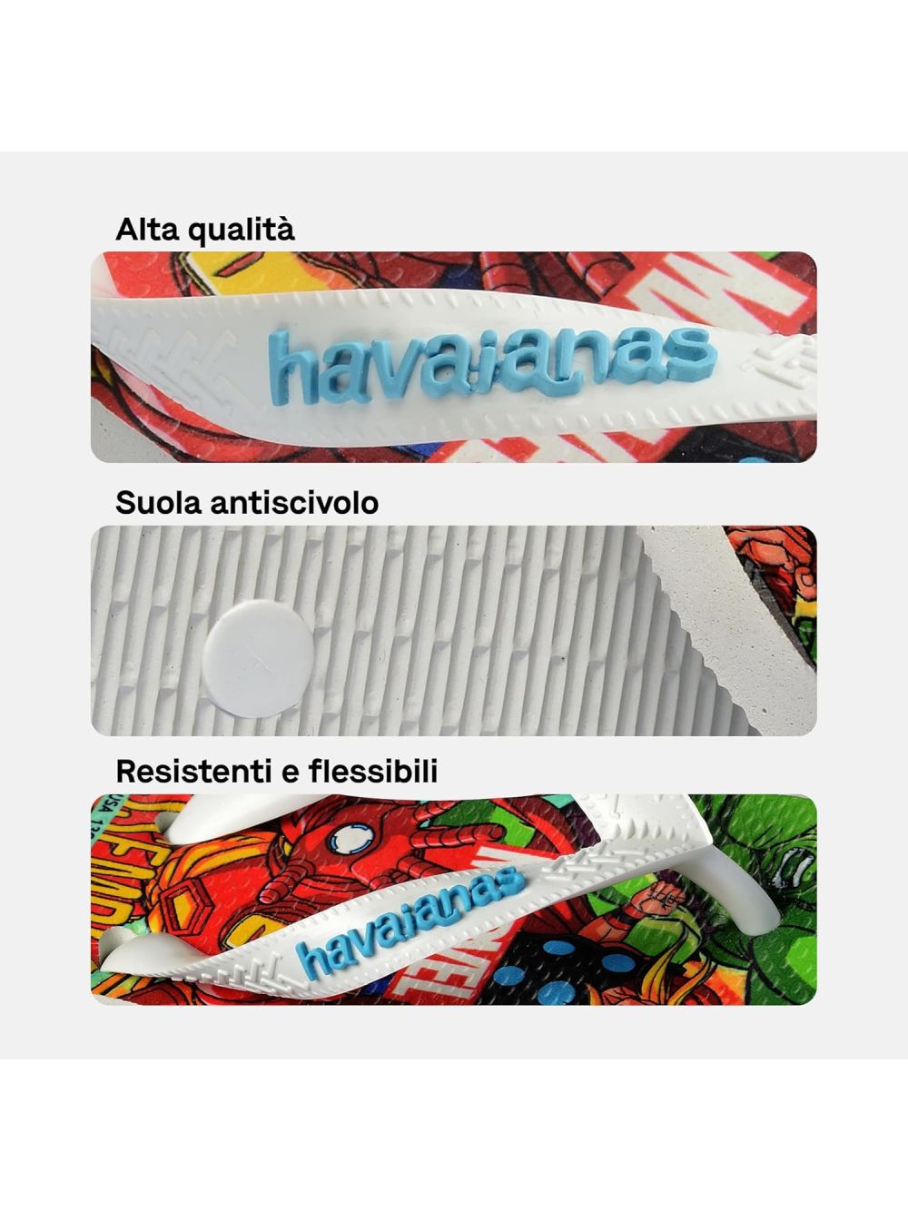 Infradito Havaianas KIDS TOP MARVEL II Unisex Bambino - Multicolore