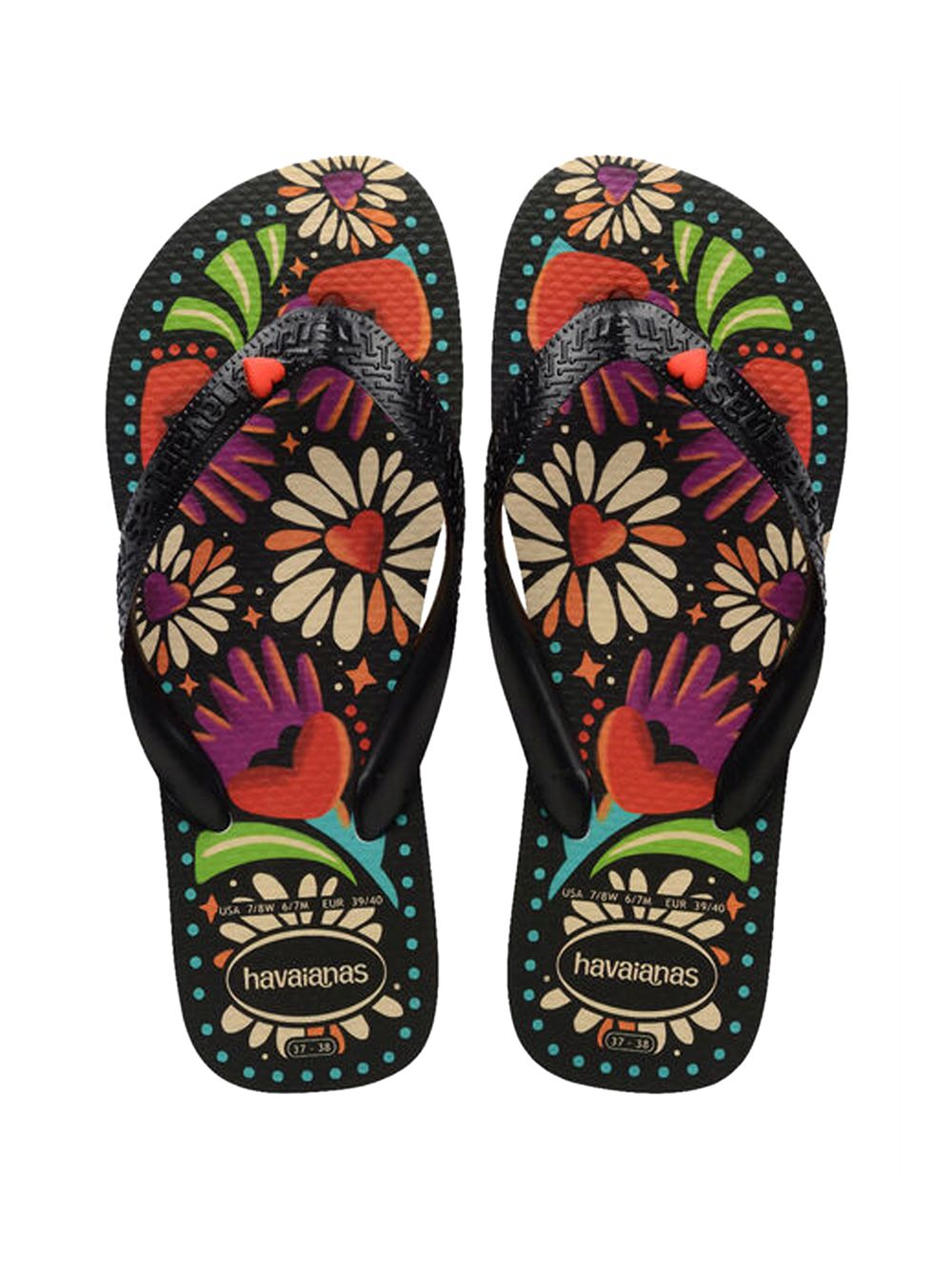 Infradito Havaianas TOP BEGONIA CORACAO Donna - Nero