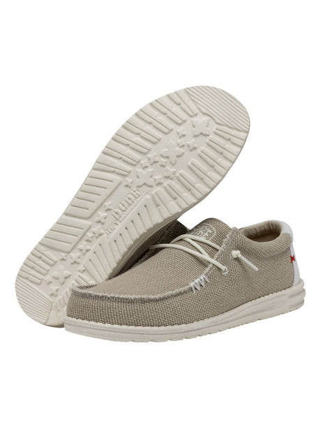 Scarpe in Tela Hey Dude WALLY BRAIDED Uomo - Bianco