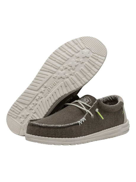 Scarpe in Tela Hey Dude WALLY BRAIDED Uomo - Avorio