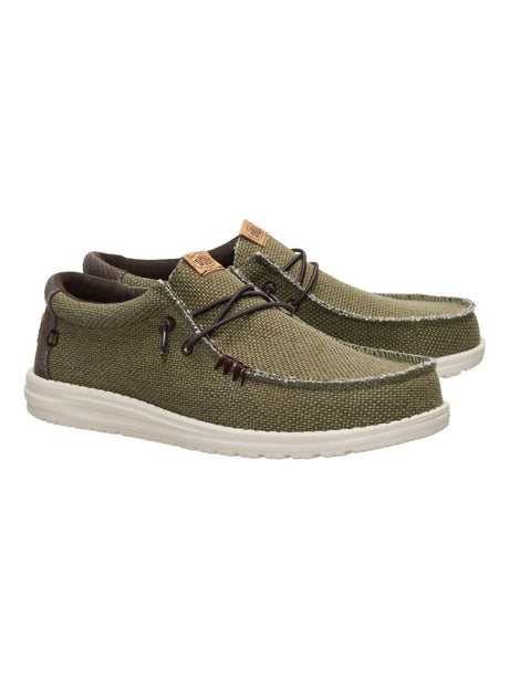 Scarpe in Tela Hey Dude WALLY BRAIDED Uomo - Oliva