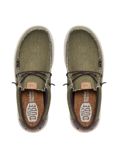 Scarpe in Tela Hey Dude WALLY BRAIDED Uomo - Oliva