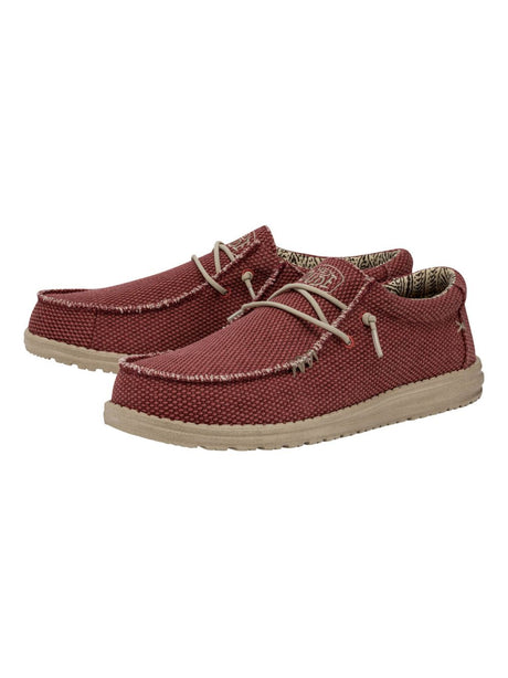 Scarpe in Tela Hey Dude WALLY BRAIDED Uomo - Rosso