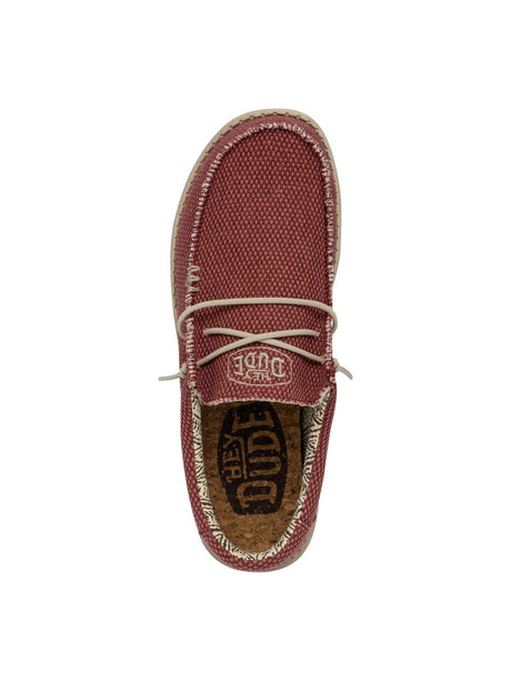 Scarpe in Tela Hey Dude WALLY BRAIDED Uomo - Rosso