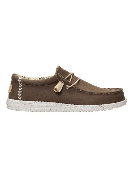 Scarpe in Tela Hey Dude WALLY STRETCH CANVAS Uomo - Marrone