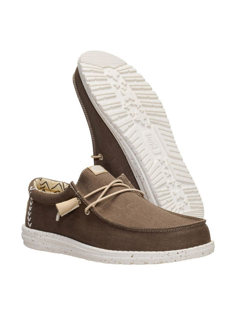 Scarpe in Tela Hey Dude WALLY STRETCH CANVAS Uomo - Marrone