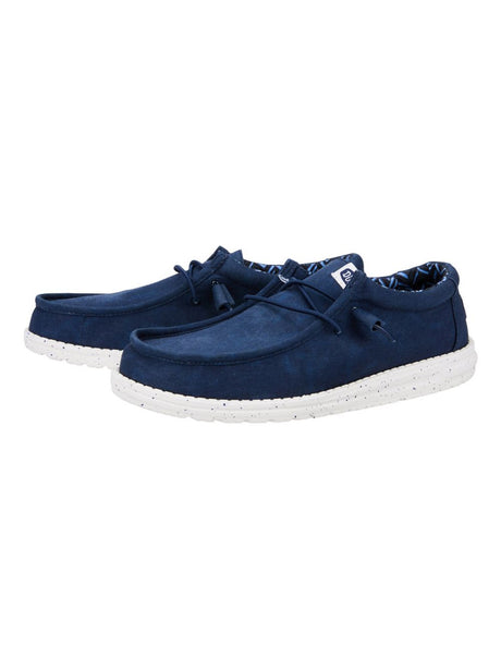 Scarpe in Tela Hey Dude WALLY STRETCH CANVAS Uomo - Navy