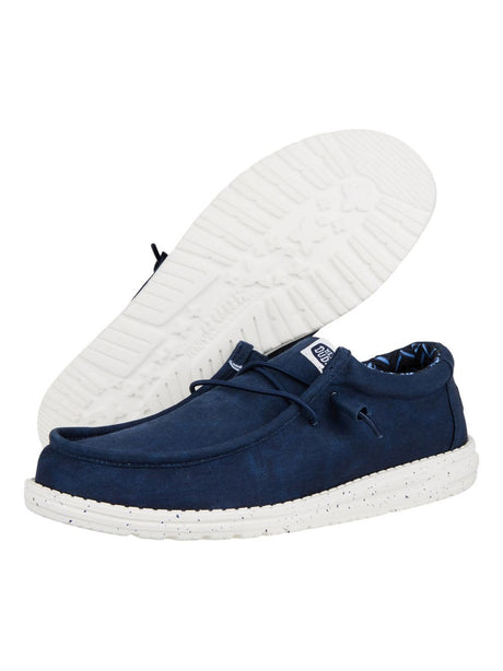 Scarpe in Tela Hey Dude WALLY STRETCH CANVAS Uomo - Navy