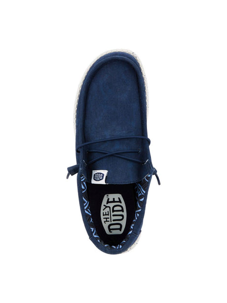 Scarpe in Tela Hey Dude WALLY STRETCH CANVAS Uomo - Navy
