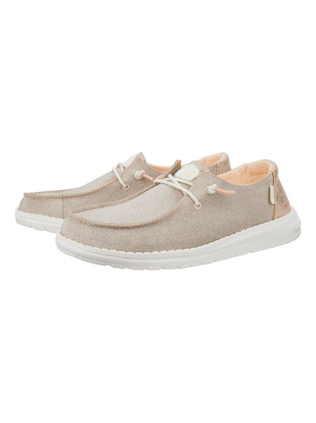 Scarpe in Tela Hey Dude WENDY METALLIC SPARKLE Donna - Rosa