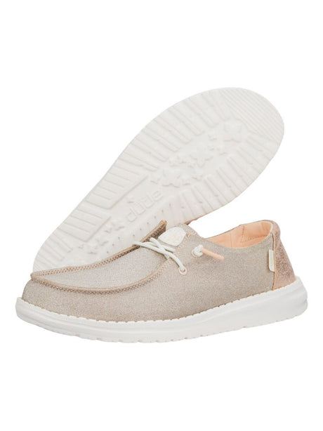 Scarpe in Tela Hey Dude WENDY METALLIC SPARKLE Donna - Rosa