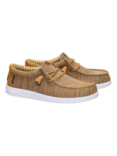 Scarpe in Tela Hey Dude WALLY STRETCH SOX Uomo - Marrone