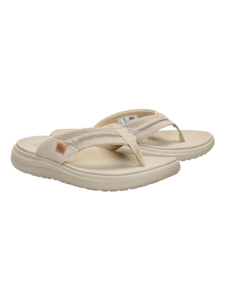 Scarpe in Tela Hey Dude FINN FLIP BRAIDED Uomo - Beige