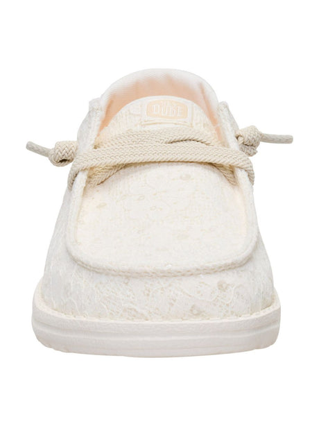 Scarpe in Tela Hey Dude WENDY SEQUIN LACE Donna - Avorio