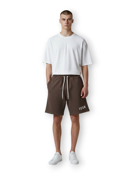 Pantaloncino Felpa Icon Uomo - Marrone