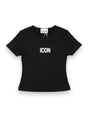 T-shirt Icon Bambina - Nero