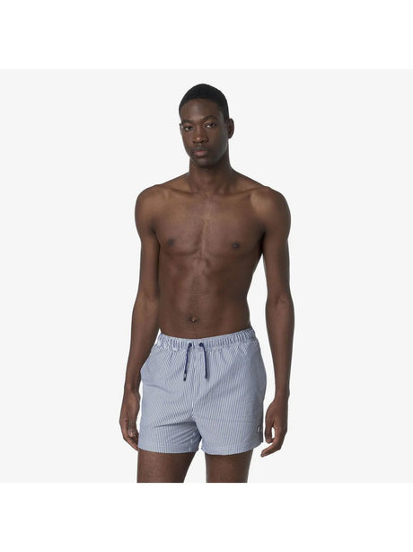Costume K-Way HAZEL MID STRIPES BEACH Uomo - Blu