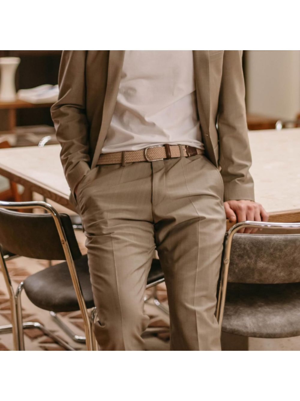 Cinta La Boucle DUBAI MONO Uomo - Beige