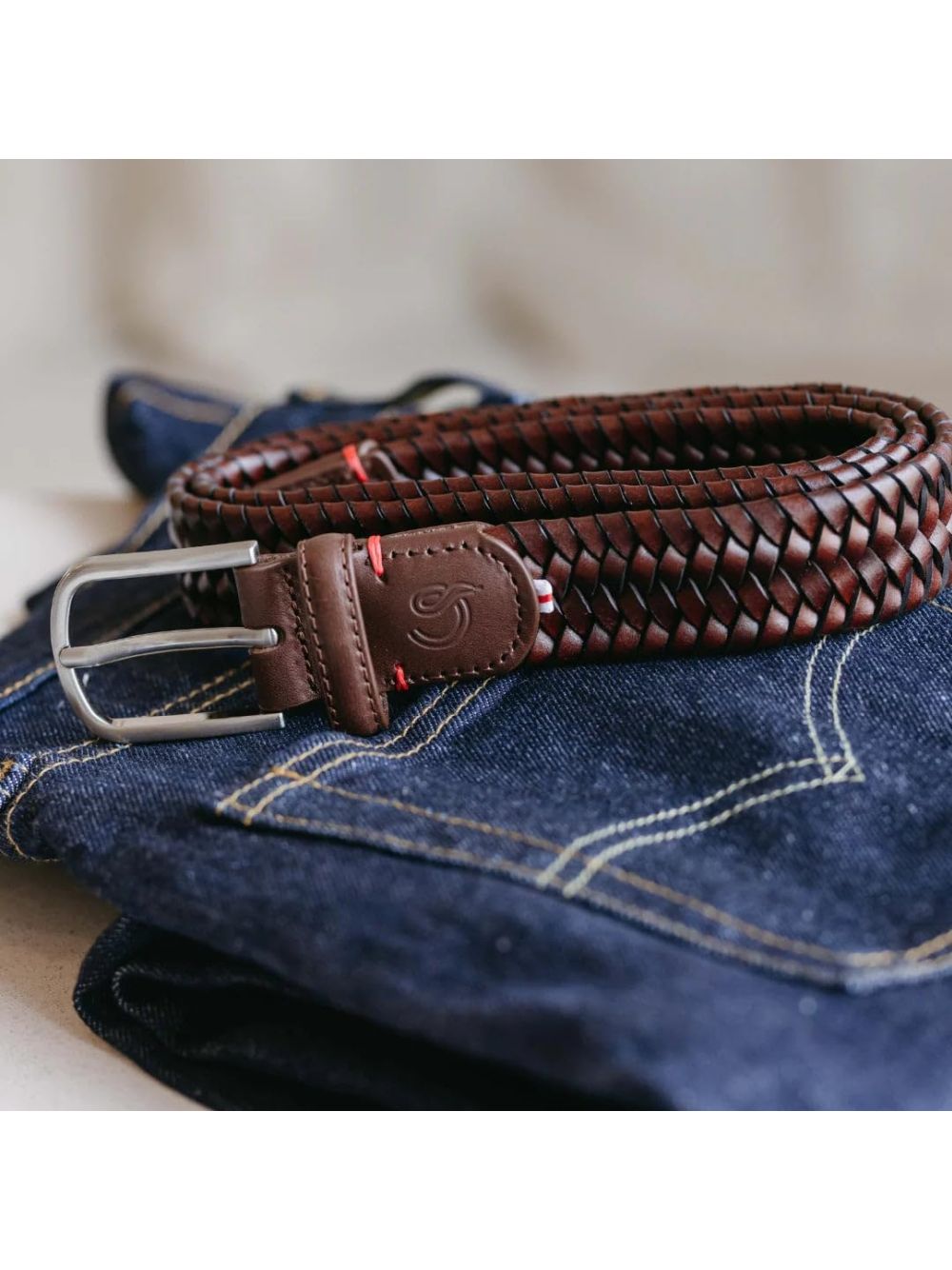 Cinta La Boucle ROMA LEATHER Uomo - Marrone