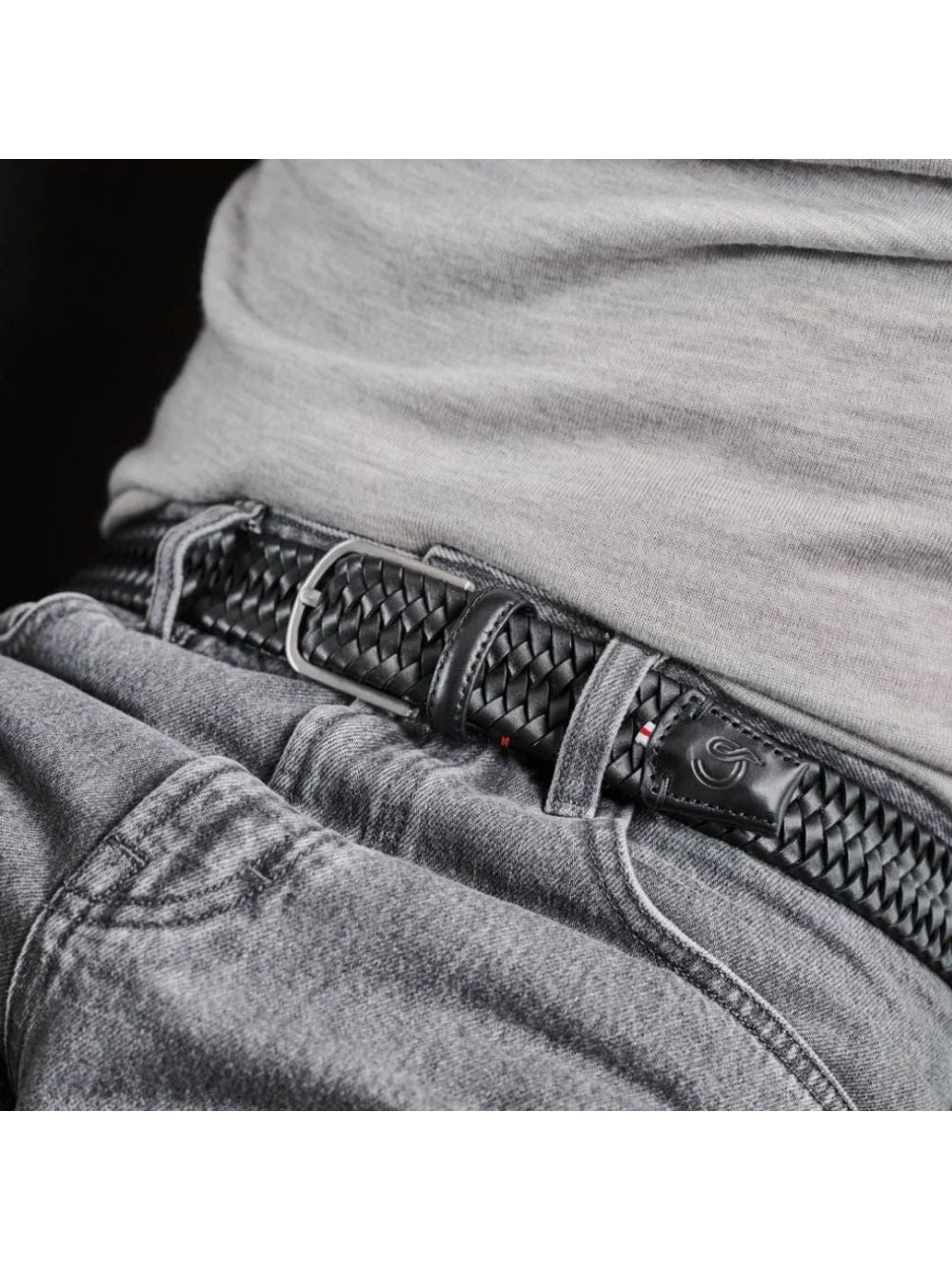 Cinta La Boucle MILANO LEATHER Uomo - Nero