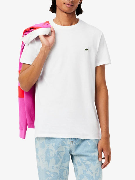 T-shirt Lacoste in cotone Pima Uomo - Bianco