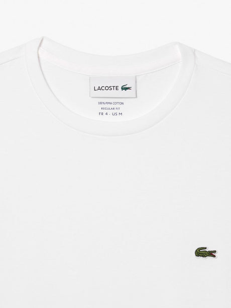 T-shirt Lacoste in cotone Pima Uomo - Bianco