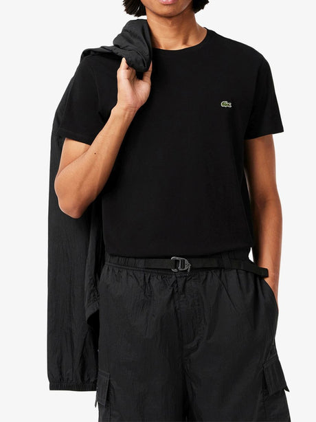 T-shirt Lacoste in cotone Pima Uomo - Nero