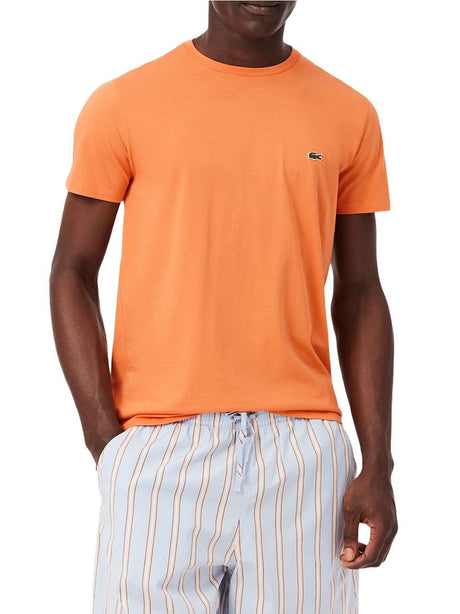 T-shirt Lacoste in cotone Pima Uomo - Arancione