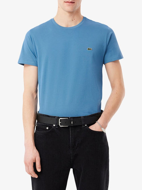 T-shirt Lacoste in cotone Pima Uomo - Azzurro