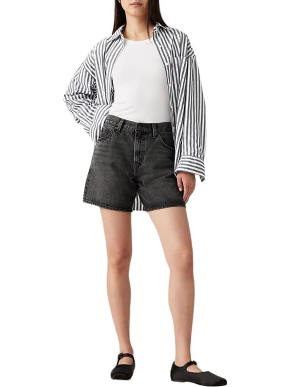 Shorts Levi's HIGH BAGGY Donna - Nero