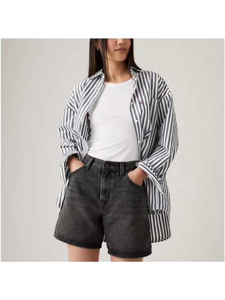 Shorts Levi's HIGH BAGGY Donna - Nero