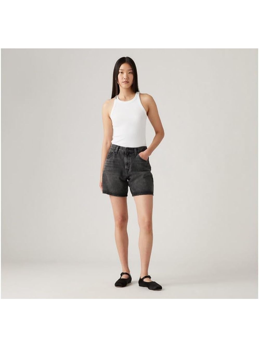 Shorts Levi's HIGH BAGGY Donna - Nero