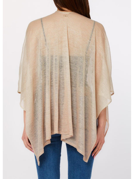 Poncho Liu Jo iridescente Donna - Beige