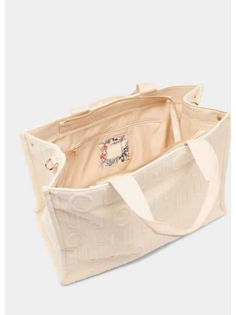 Borsa Liu Jo tote media in maglia Donna - Bianco