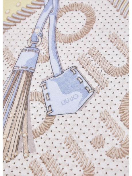 Foulard Liu Jo grande con logo Donna - Giallo