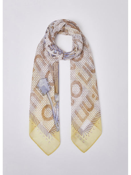 Foulard Liu Jo grande con logo Donna - Giallo