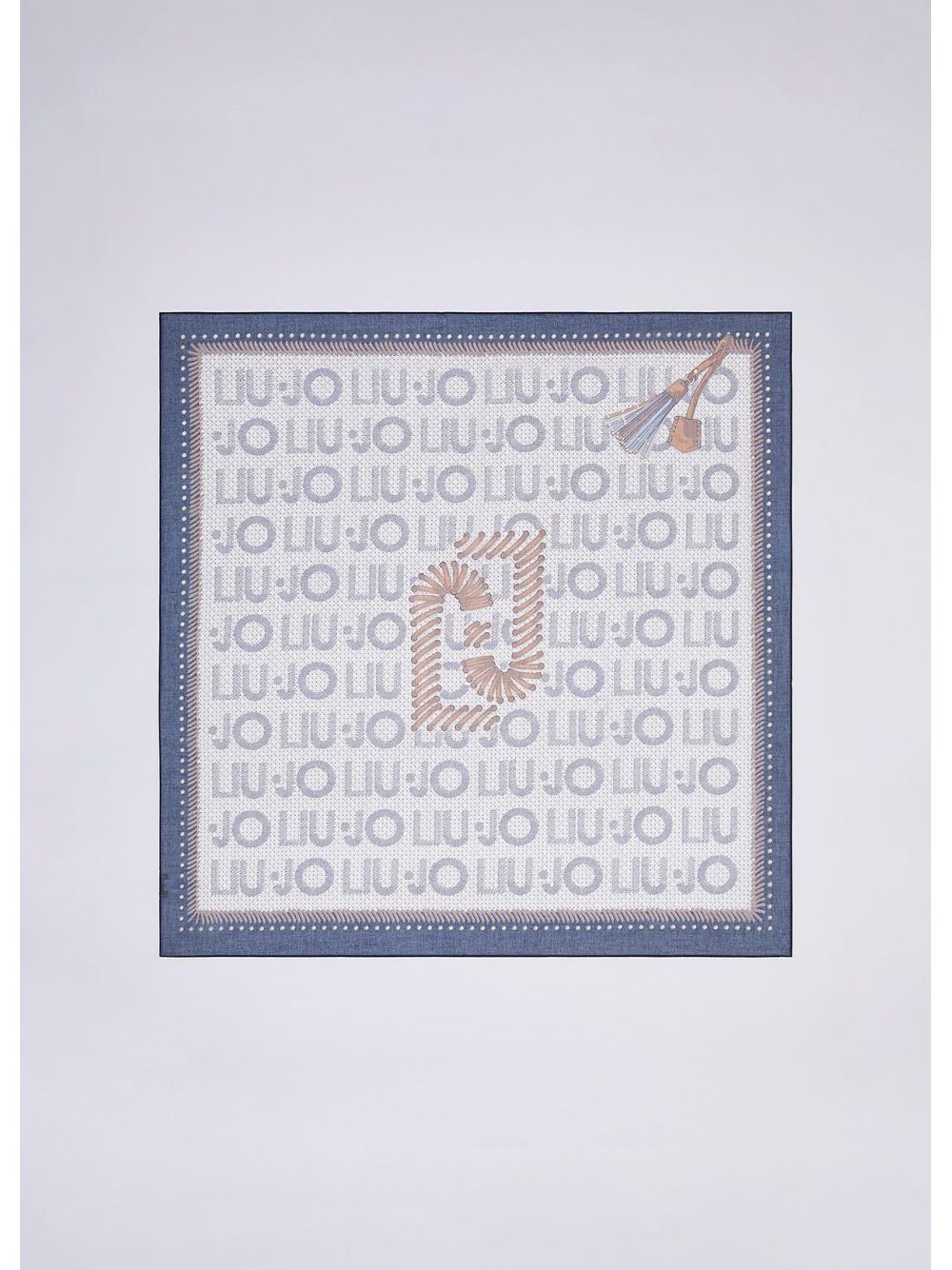 Foulard Liu Jo grande con logo Donna - Blu