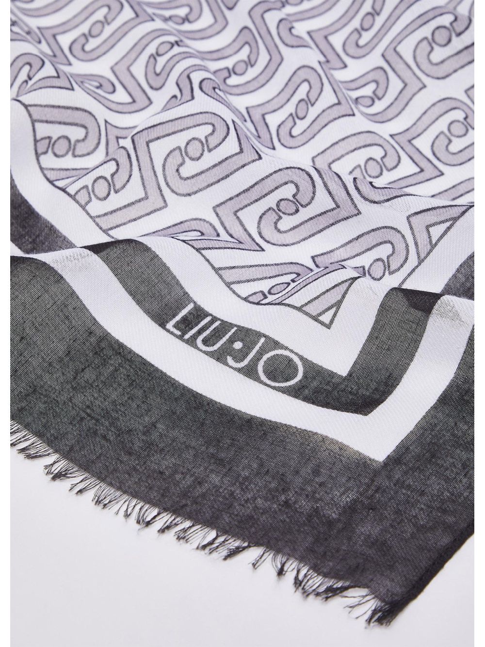 Foulard Liu Jo grande con logo Donna - Nero