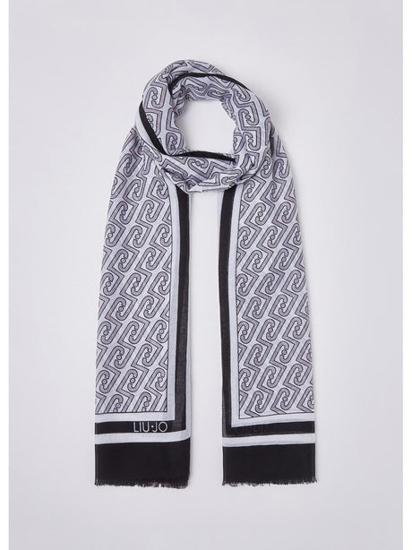 Foulard Liu Jo grande con logo Donna - Nero