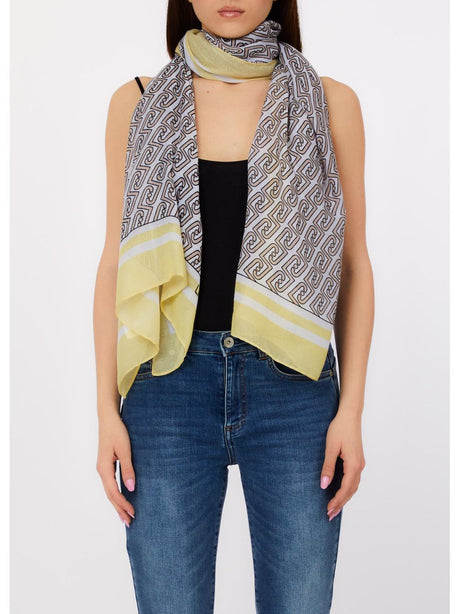 Foulard Liu Jo grande con logo Donna - Giallo