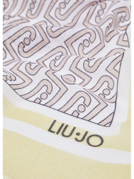 Foulard Liu Jo grande con logo Donna - Giallo