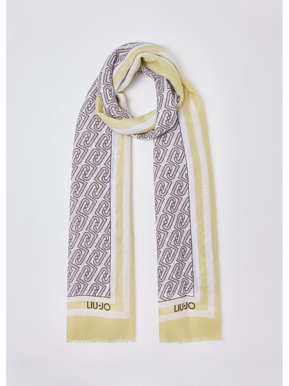 Foulard Liu Jo grande con logo Donna - Giallo