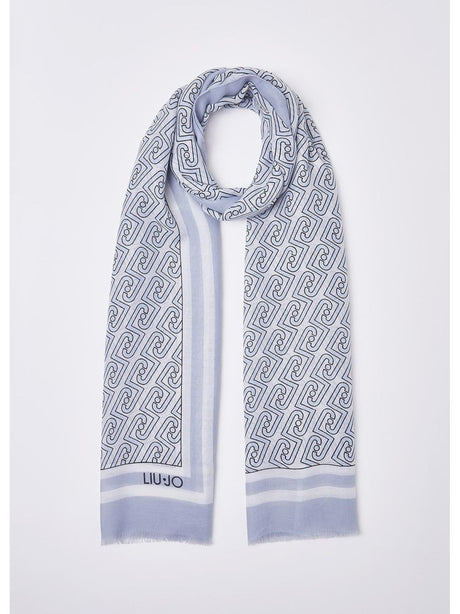 Foulard Liu Jo grande con logo Donna - Denim